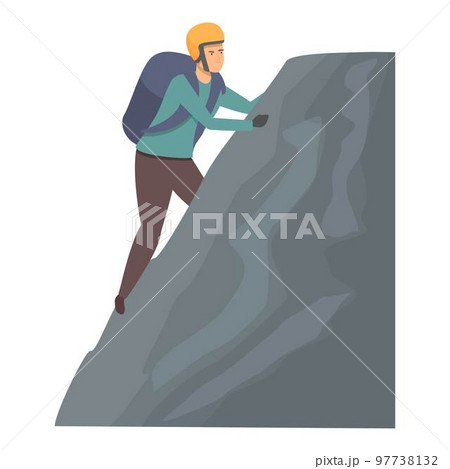 Sport hiking icon cartoon vector. Extreme activity. Adventure climbing 97738132