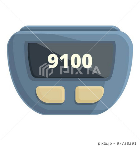 Step counter icon cartoon vector. Sport app. Digital device Step counter icon cartoon vector. Sport app. Digital device 97738291