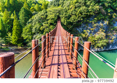 豊かな自然(氷川・火の国橋から観える景色)「立神峡里地公園」 97739492