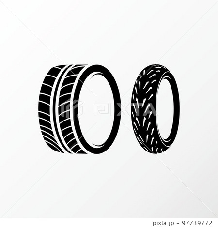Simple and unique tire for car and motorcycle in 3D image graphic icon logo design abstract concept vector stock. Can be used as a symbol associated with transportation or sport 97739772