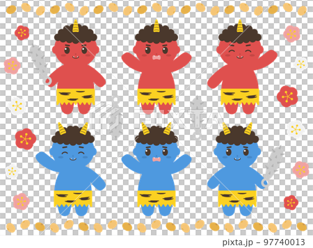 赤鬼と青鬼のアイコンセットのイラスト素材 [97740013] - PIXTA
