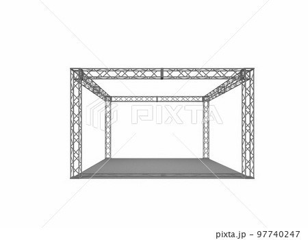 トラスで組んだ展示会のブース 97740247