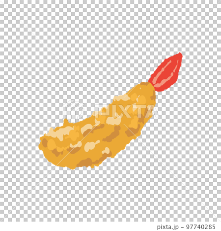 hand drawn illustration of fried shrimp 97740285