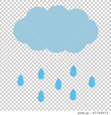 雲和雨的簡單圖標說明 97740973