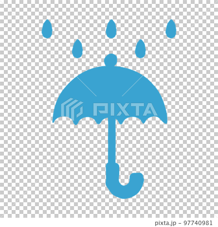 Rain icon Rain and umbrella simple icon Rain icon Rain and umbrella simple icon 97740981