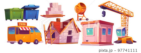 Construction industry, building site set 97741111