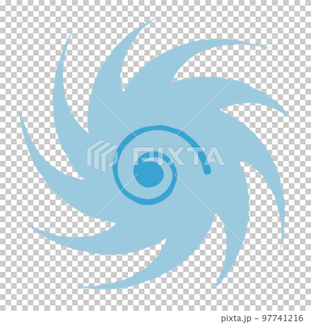 台風の渦巻きのシンプルなアイコンイラスト 97741216