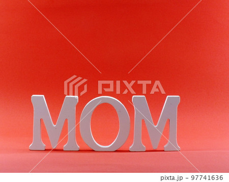 word text mom with space background mothers day concept 97741636