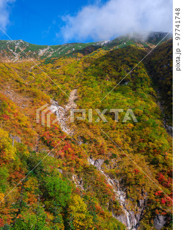 長野_千畳敷カールと宝剣岳の紅葉絶景 97741748