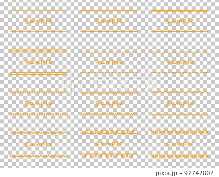 Various frame sets of crayon materials 97742802