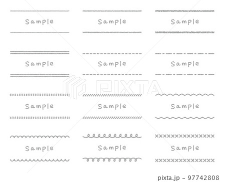 クレヨン素材のいろいろなフレームセット 97742808