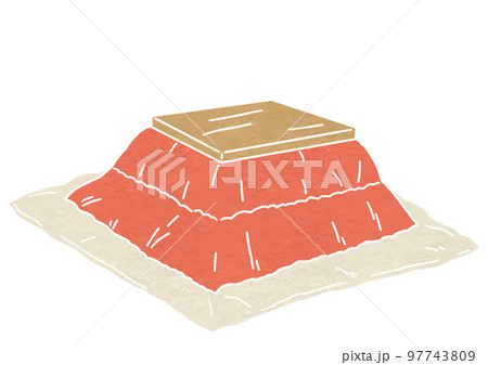 こたつのイラスト(版画風) こたつのイラスト(版画風) 97743809