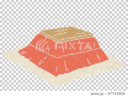こたつのイラスト(版画風) こたつのイラスト(版画風) 97743809