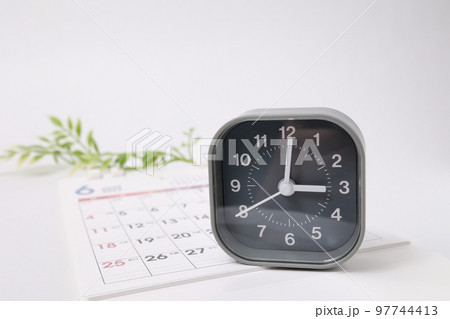 カレンダー,暦,紙,文具,時計、タイム、時間、置時計、管理,プラン,文房具,スケジュール、時刻、時 97744413