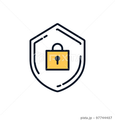 セキュリティのシンプルなアイコンイラスト素材 97744487