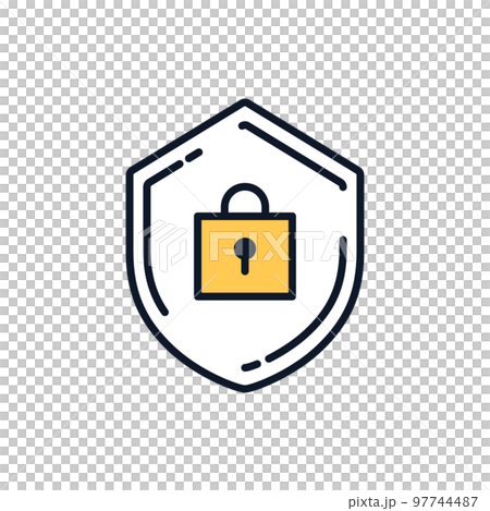 Security simple icon illustration material Security simple icon illustration material 97744487