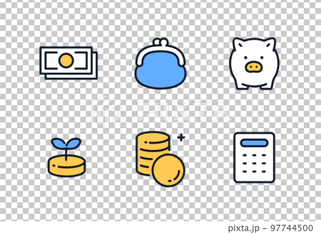 貨幣和經濟簡單圖標插圖素材 97744500