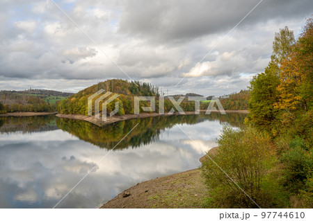 Agger lake, Bergisches Land, Germany 97744610