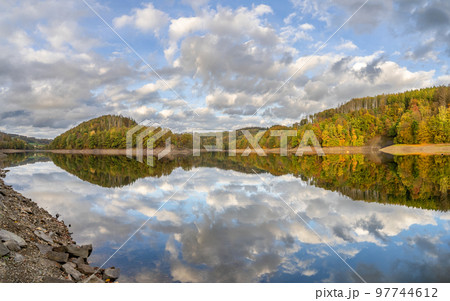Agger lake, Bergisches Land, Germany 97744612