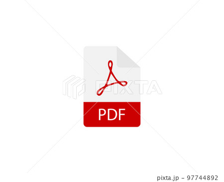 Document, pdf, format icon. Vector illustration. 97744892