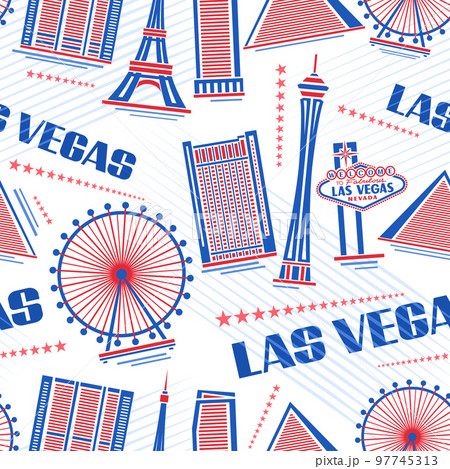 Vector Las Vegas seamless pattern 97745313