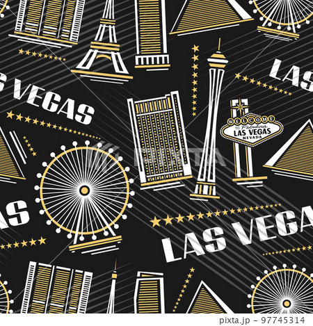 Vector Las Vegas seamless pattern 97745314