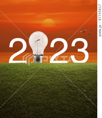 Happy new year 2023 ecological cover concept Happy new year 2023 ecological cover concept 97745617