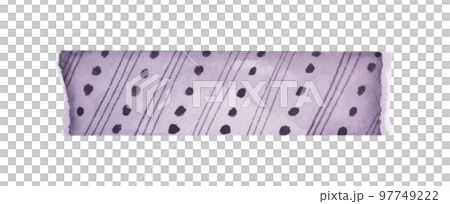 Cute patterned washi tape strip. Watercolor illustration of a decorative tape. 97749222