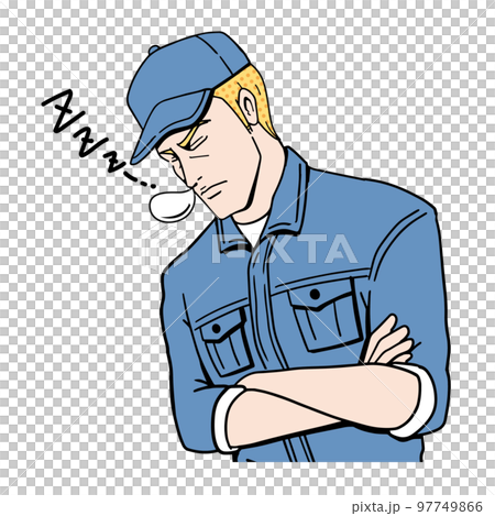 小睡的白種人工人 97749866