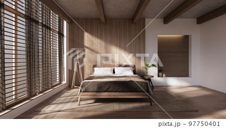 Minimalist wabi sabi interior mock up design, room muji sytle. Minimalist wabi sabi interior mock up design, room muji sytle. 97750401