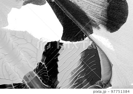 black white abstract acrylic painting color texture on white paper background by using rorschach inkblot method black white abstract acrylic painting color texture on white paper background by using rorschach inkblot method 97751384