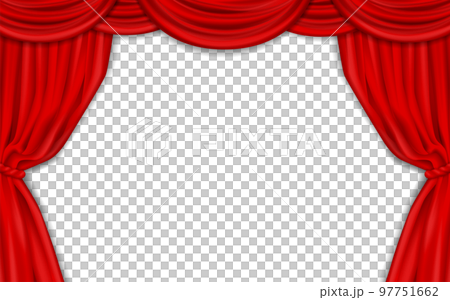 赤い緞帳の背景素材 97751662