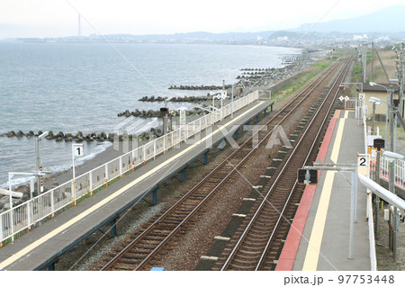北船岡駅　JR北船岡駅　きたふなおか　H37　室蘭本線　眺望抜群海と有珠山を望む駅 97753448