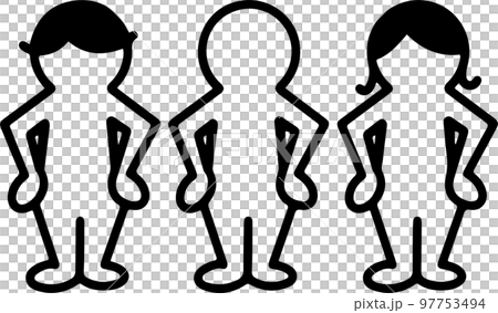 ベクター　人物シルエット 97753494