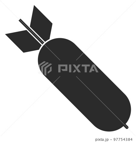 Missile icon. Military weapon ammo. War rocket Missile icon. Military weapon ammo. War rocket 97754384