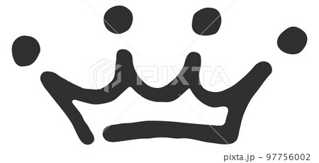 Crown logo. Hand drawn black royal symbol Crown logo. Hand drawn black royal symbol 97756002