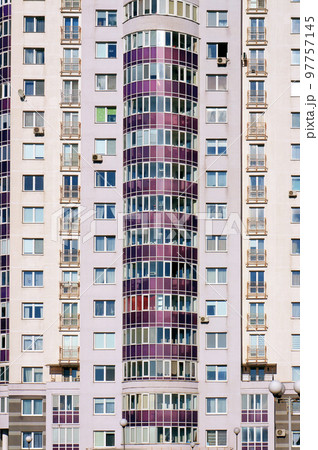 Windows on Facade of Modern Apartment Building. 97757145