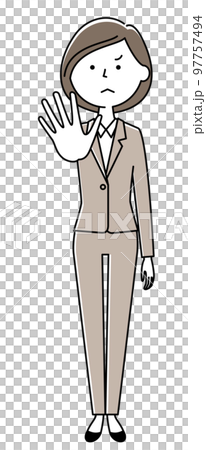 A woman with a suit to stop A woman with a suit to stop 97757494
