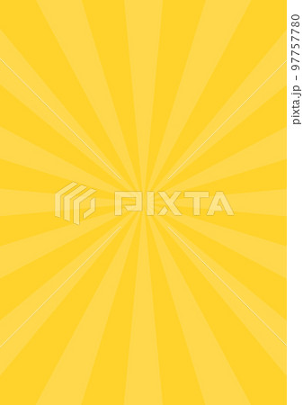 黄色い集中線/放射線の背景 - セール･当たり･ランキングのイメージ素材 97757780