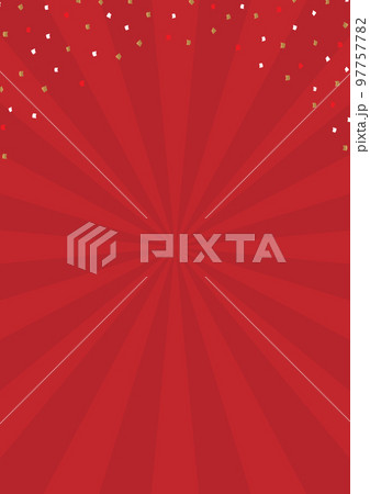 紙吹雪が舞う赤い集中線/放射線の背景 - セール・当たり・お祝いのイメージ素材 紙吹雪が舞う赤い集中線/放射線の背景 - セール・当たり・お祝いのイメージ素材 97757782