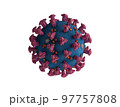 COVID-19 Lambda virus cells in white background 97757808