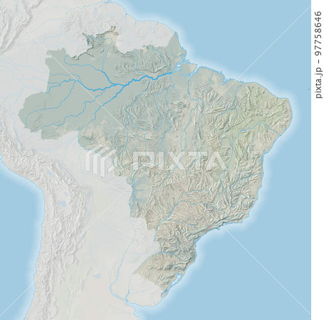 Topographic map of Brazil Topographic map of Brazil 97758646