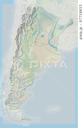 Topographic map of Argentina 97758655