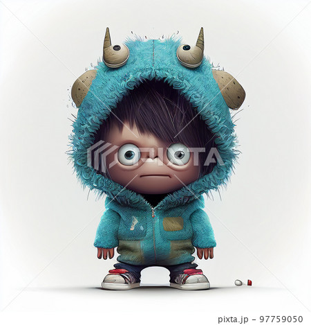 Illustration cartoon cute Monsters on isolated background (Created with Generative AI technology). Illustration cartoon cute Monsters on isolated background (Created with Generative AI technology). 97759050