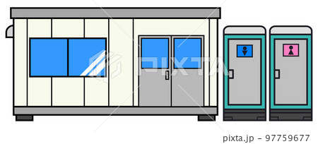 プレハブ式の現場事務所などに使われる小屋 97759677
