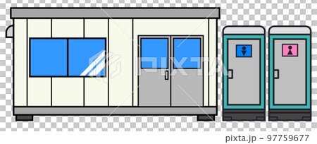 A hut used as a prefabricated site office 97759677