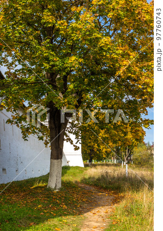 A picturesque view of the walls of the Borovsky Monastery A picturesque view of the walls of the Borovsky Monastery 97760743