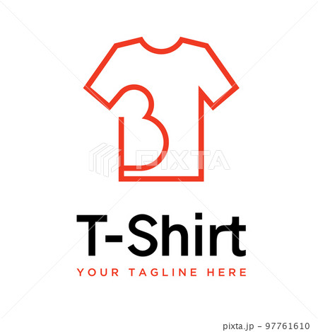 unique T-Shirt line like letter B font image graphic icon logo design abstract concept vector stock. Can be used as a symbol related to clothing sport or initial 97761610