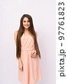 Young woman with long hair. Brunette 97761823