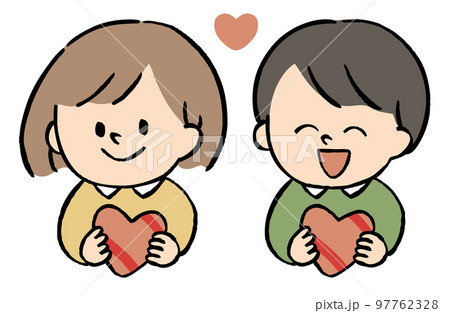 ハートを持つ子ども 97762328